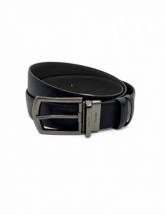 Prada Leather Belt Saffiano, чёрный фото