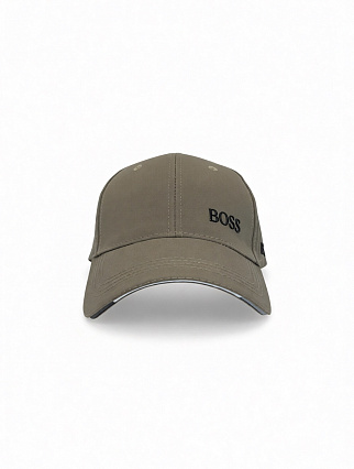 Бейсболка Hugo Boss цвета хаки с лаконичным логотипом BOSS фото
