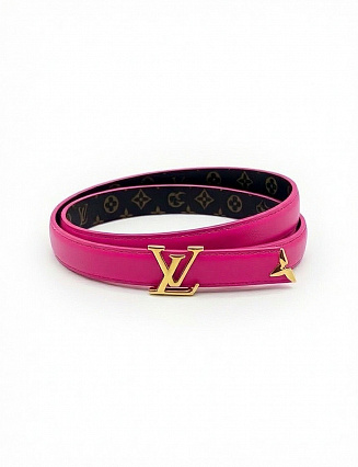 Louis Vuitton Ремень Reversible LV Initiales в оттенке Rose Poudre с монограммой и пряжкой‑монограммой из жёлтого золота фото