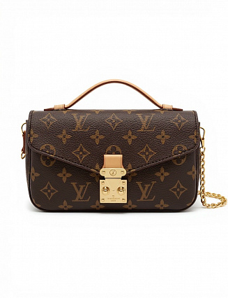 Louis Vuitton Pochette Métis East West, канвас Monogram, коричнево‑золотая фурнитура фото
