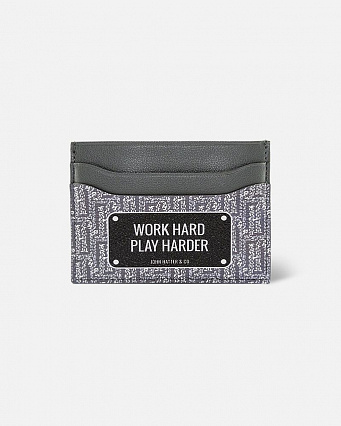Картхолдер "WORK HARD PLAY HARDER" фото