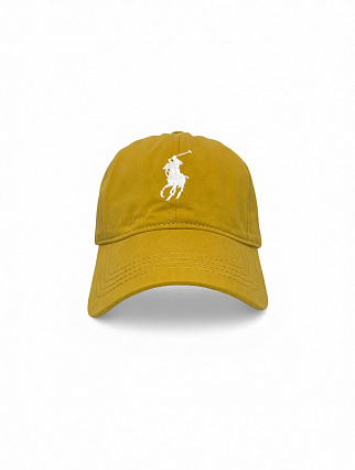 Бейсболка Polo Ralph Lauren горчично‑жёлтого цвета с вышивкой Polo Player фото